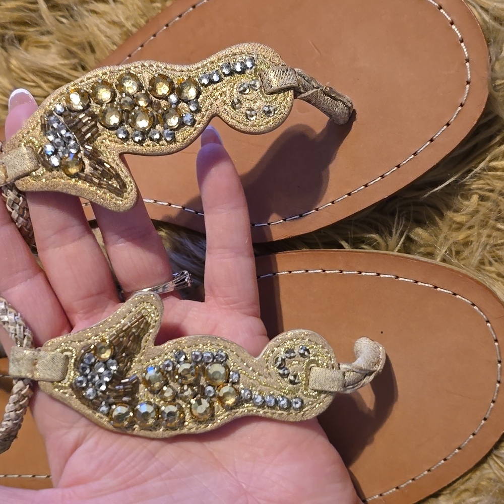 Wore 1x Coach Silver Seahorse Sandal - Picture 2 of 5
